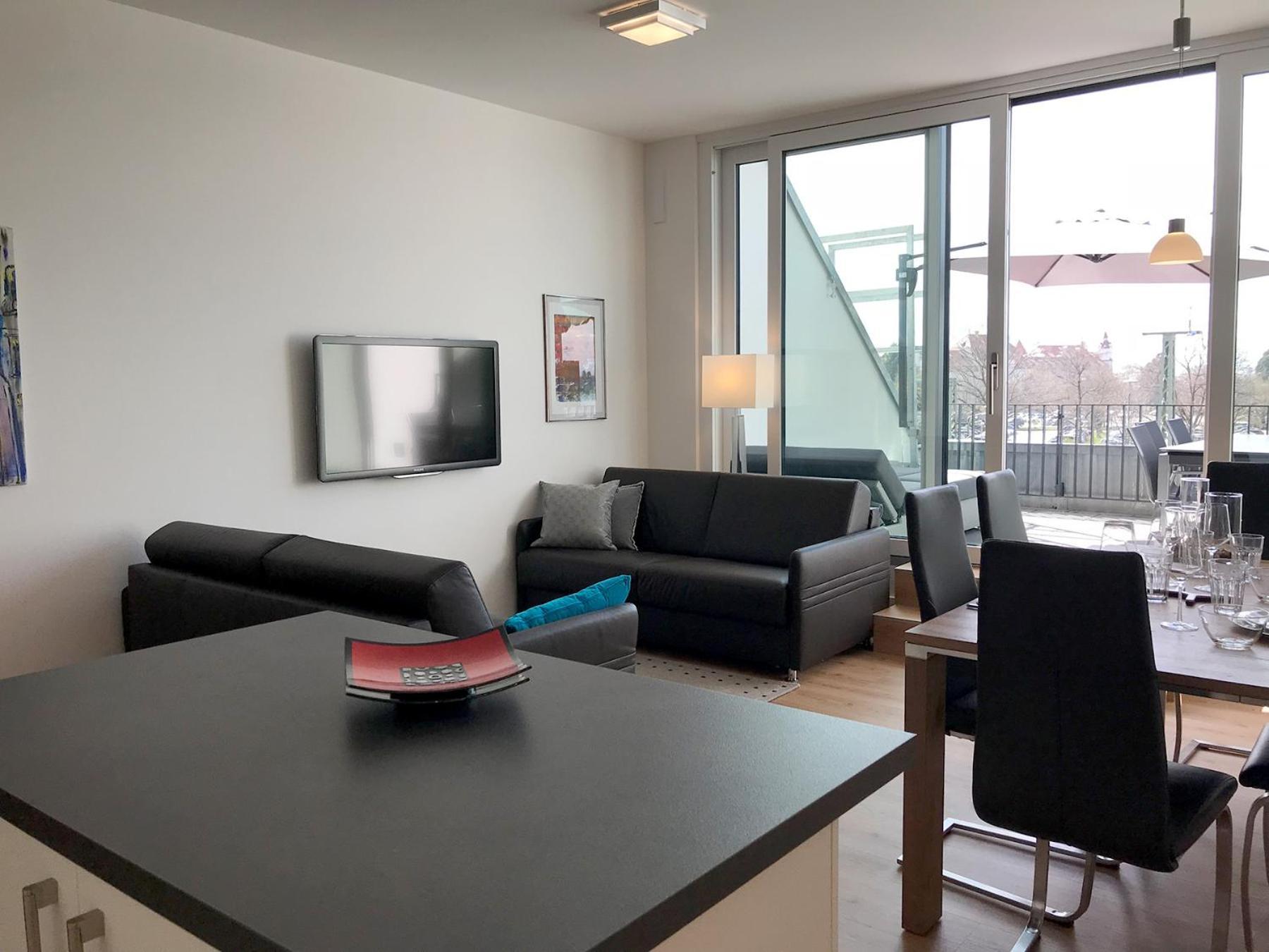 Ferienwohnung Cloud Nr 9 - 3 Zimmer Maisonette-Wohnung Mit Grossem Balkon ลินเดา ภายนอก รูปภาพ
